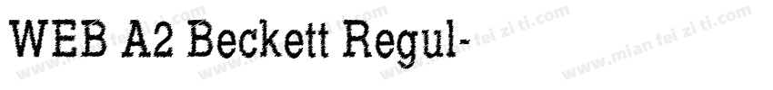 WEB A2 Beckett Regul字体转换